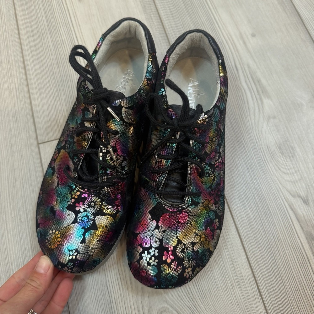NEW Alegria Essence Liberty Love Colorful Leather Lace Up Shoes EU 37 US 7 7.5 - Picture 4 of 14